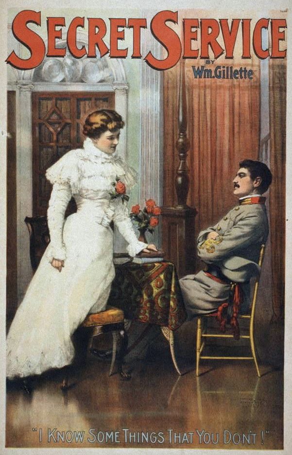 Unknown Artist - 'Secret Service by William Gillette' 1896
